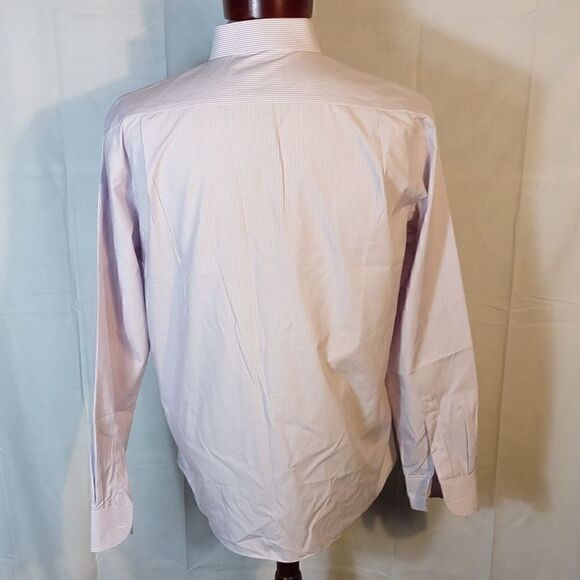 Tommy Hilfiger Slim Fit Non-Iron Striped Dress Shirt - Picture 4 of 7